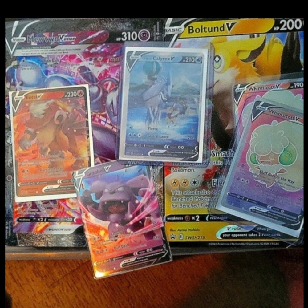 Pokemon ○ 5 VMAX & V card lot for $19